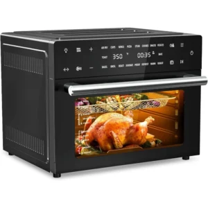 32 QT Extra Large Toaster Oven Air Fryer Combo, 18-in-1 Convection Toaster Oven Countertop with Baking, Dehydrate and Rotisserie